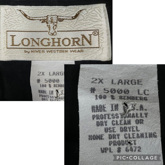 Vtg Longhorn Niver Western Wear Rhinestone Etched Buttons Western Chic Shirt 2XL - Picture 3 of 15